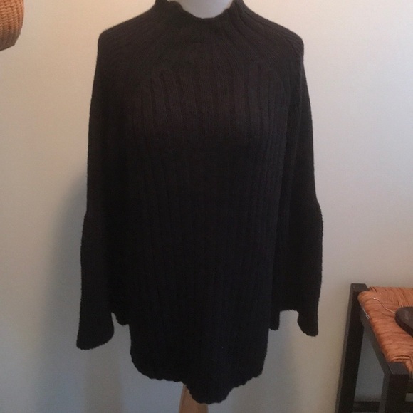Free People Begin Again Mock Neck Sweater Black S - Picture 4 of 8